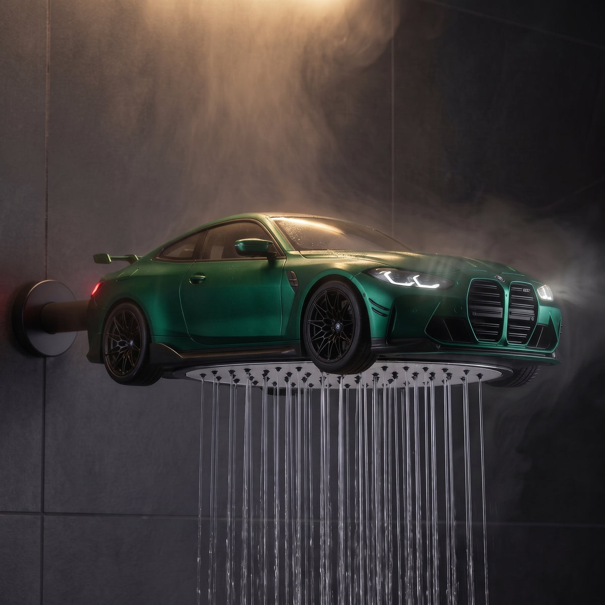 BMW M4 Green Sports Car Shower Head